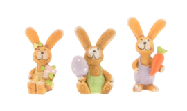 Rabbit, Set Of 3, 4.5cm