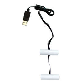 USB Power Adapters Equivalent to 2-AA Leader Wire - 46cm