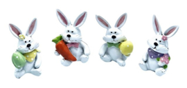 Rabbit, Set Of 4, 4.5cm