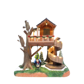 Treehouse With Playing Children