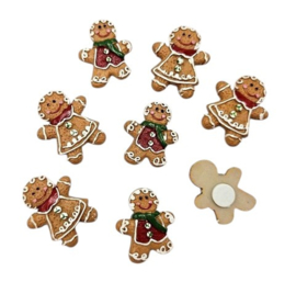 Gingerbread Figure, Set Of 8, 3cm