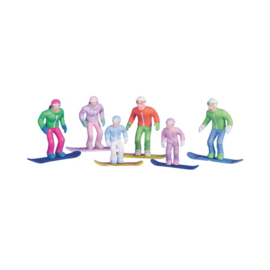 Pack of 6 figures with snowboard - 6 pieces