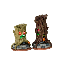 Spooky Tree Trunks, Set Of 2 - NEW 2024