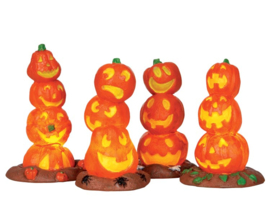 Light-Up Pumpkin Stack, Set Of 4