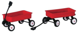 Red Wagons, Set of 2