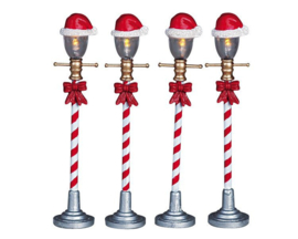 Santa Hat Street Lamp, Set of 4