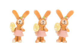 Rabbit, Set Of 3, 4.5cm
