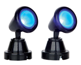 Round Spot Light, Blue, Set Of 2