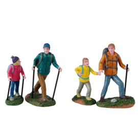 Father And Daughter Hikers,  Set Of 4 - NEW 2024