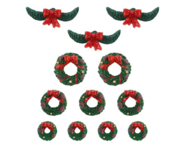 Garland And Wreaths, Set Of 12