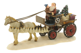 Santa and child on carriage