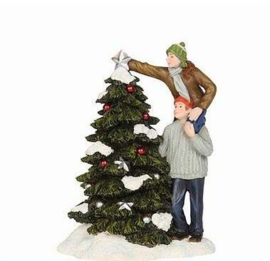 Ann and Hein Building Christmas Tree