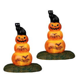 Cat And Pumpkin, Set Of 2 