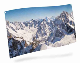Achtergrond Doek Bergtoppen 150 X 75cm