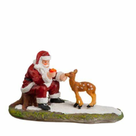 Santa And Young Deer