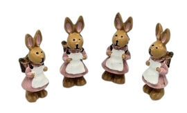 Rabbit, Set Of 4, 4cm