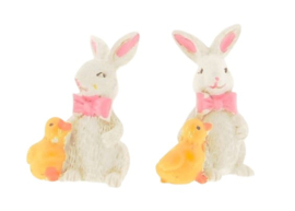 White Rabbit, Set Of 2, 4.5cm