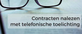 Contract nalezen per e-mail met telefonische toelichting