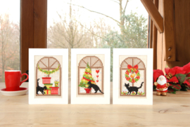 Christmas Atmosphere Aida Greeting Cards Vervaco