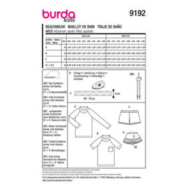 9192 Burda naaipatroon - Strandkleding