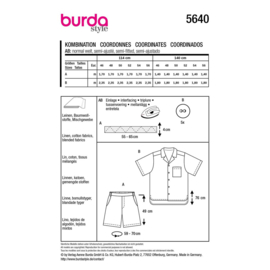 5640 Burda naaipatroon - Shirt & Korte Broek
