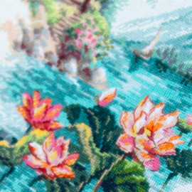 Blooming Lotuses - aida - Magic Needle telpakket