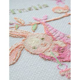 Girl Birth Sampler aida telpakket - Aine