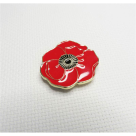 Red Poppy Bloom needle minder - Leti Stitch