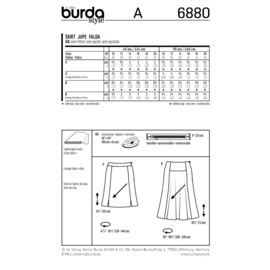 6880 Burda Patroon | Rok in variaties