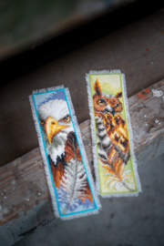 Eagle and Owl Bookmark Aida Cross Stitch Kit Vervaco