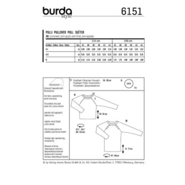 6151 Burda Naaipatroon | Pullover in variatie
