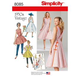 8085 R5 Simplicity Naaipatroon | Misses' Vintage 1950s Wrap Dress Maat 40-48