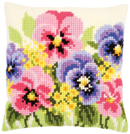 Violets Canvas Cushion Vervaco