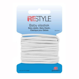 White 15mm 1 meter Woven Elastic ReStyle