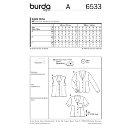 6533 Burda Naaipatroon | Blouse in variaties