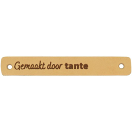 Gemaakt door tante leather label - Durable