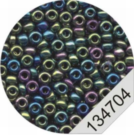 4704 Green/Purple/Blue Rocailles Beads Le Suh