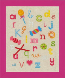 ABC with Sweets Aida Lief! Vervaco Embroidery Kit