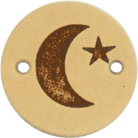 Maan - 2cm ronde leren labels Durable