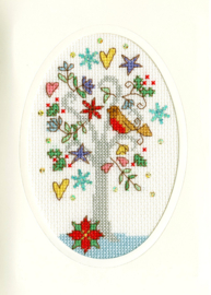 Winter Wishes Aida Greeting Card Cross Stitch Kit Bothy Threads