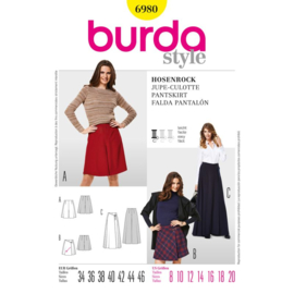 6980 Burda Naaipatroon | Broekrok in variaties