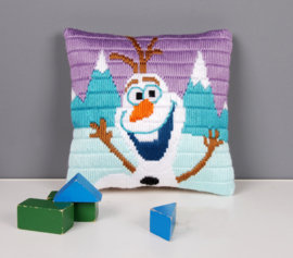 Olaf Disney Frozen Long Stitch Canvas Cushion Vervaco