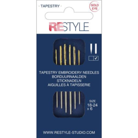 Tapestry embroidery needles 18 - 24, 6 pieces ReStyle