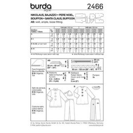2466 Burda Naaipatroon | Kerstman & pierrot