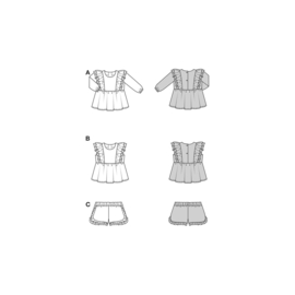 9190 Burda naaipatroon - Korte broek & Shirt in variatie