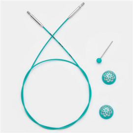 40cm the Mindful collection Swivel stainless steel kabel | 360°| KnitPro