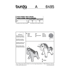 6495 Burda Naaipatroon | Paard en Eenhoorn