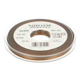 95 6mm/¼" Lint Satin Luxe Double face p.m. / per 3.3 feet