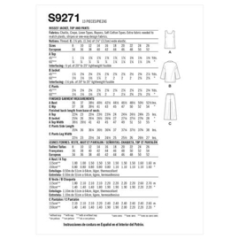 S9271 K5 Simplicity Naaipatroon | Jasje, Top en Broek 34-42