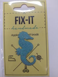 Seahorse Glitter Fix-it Applique Patch